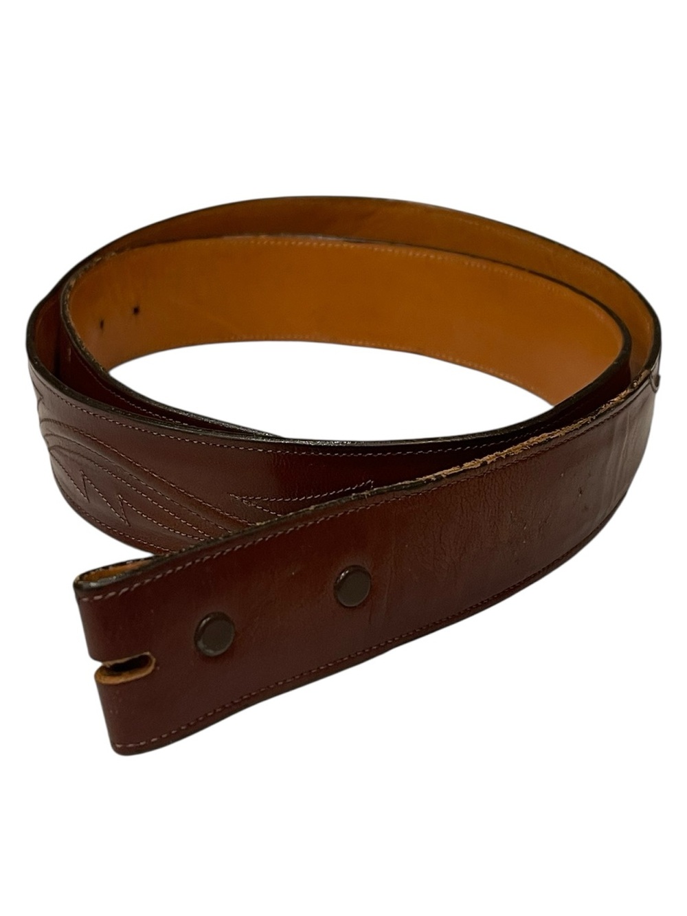 Lucchese model BL421 Brown Leather Men’s Belt Strap